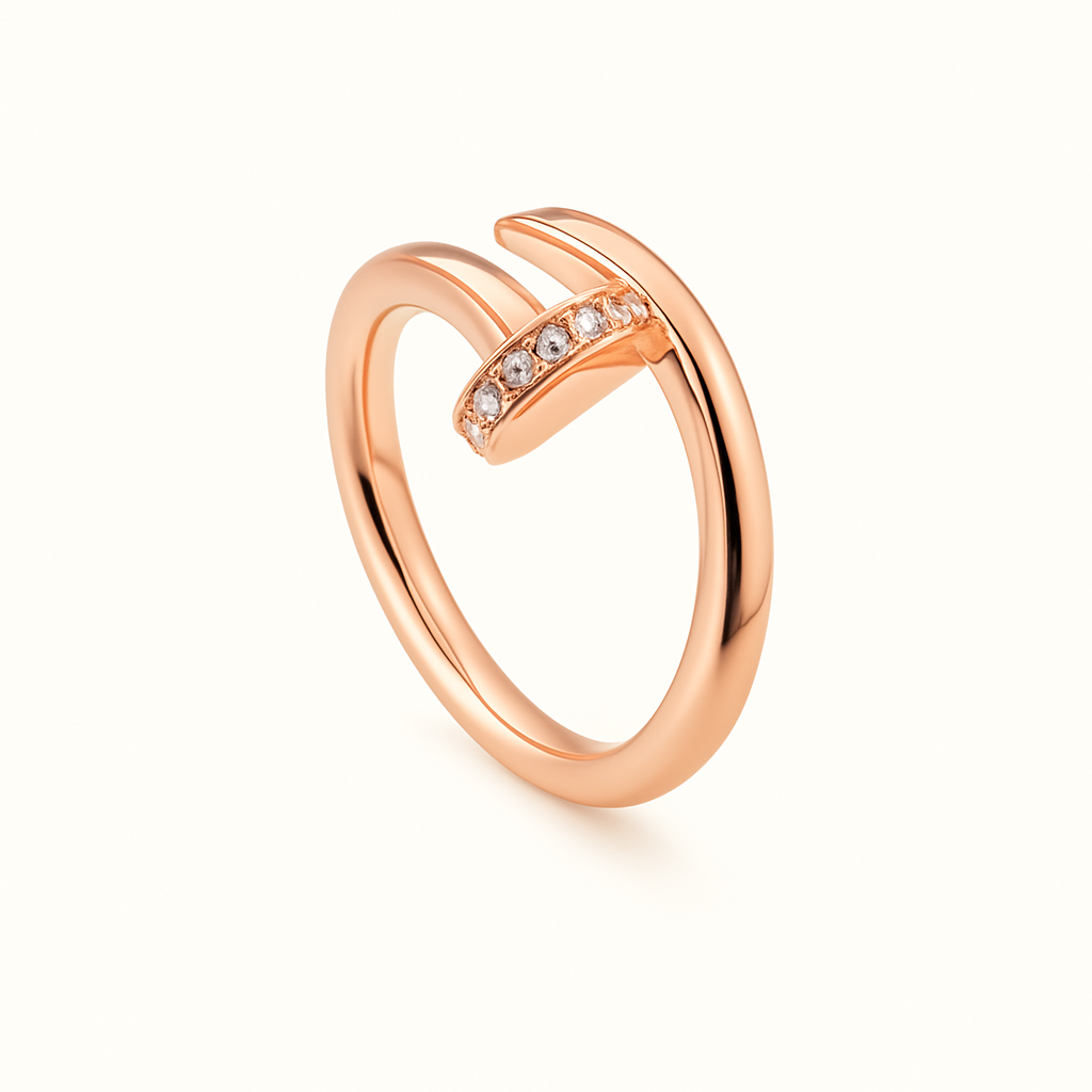 Anello Chiodo con Cristalli