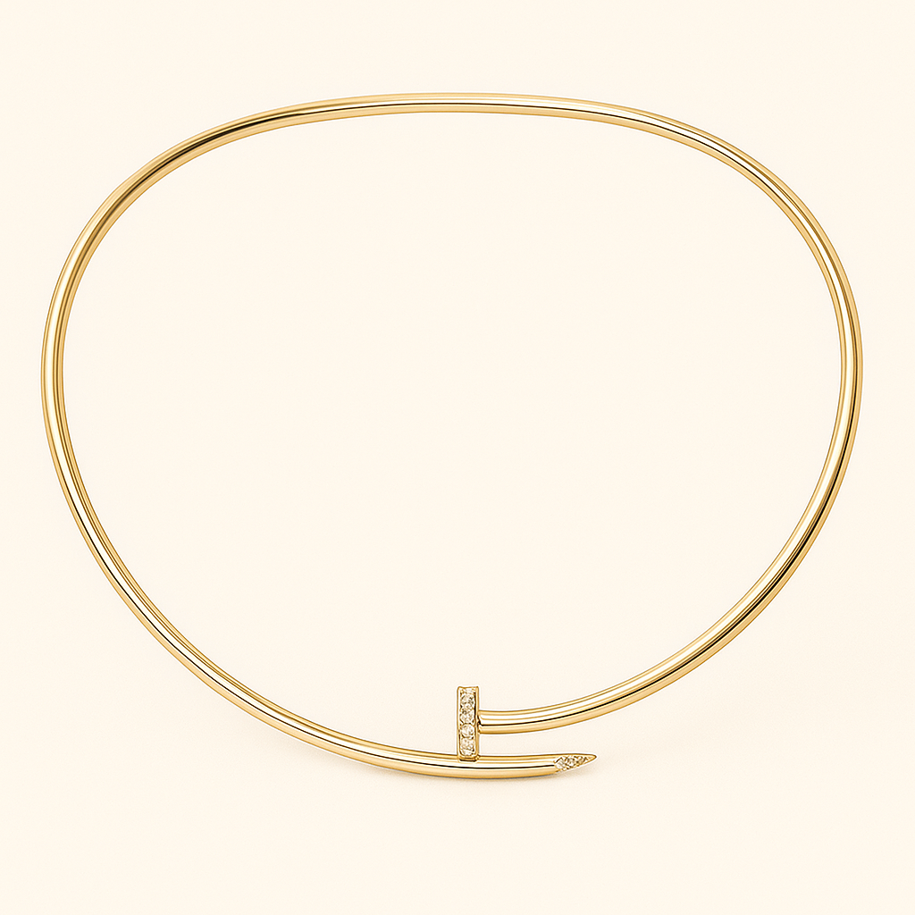 Collana Girocollo Chiodo con Cristalli