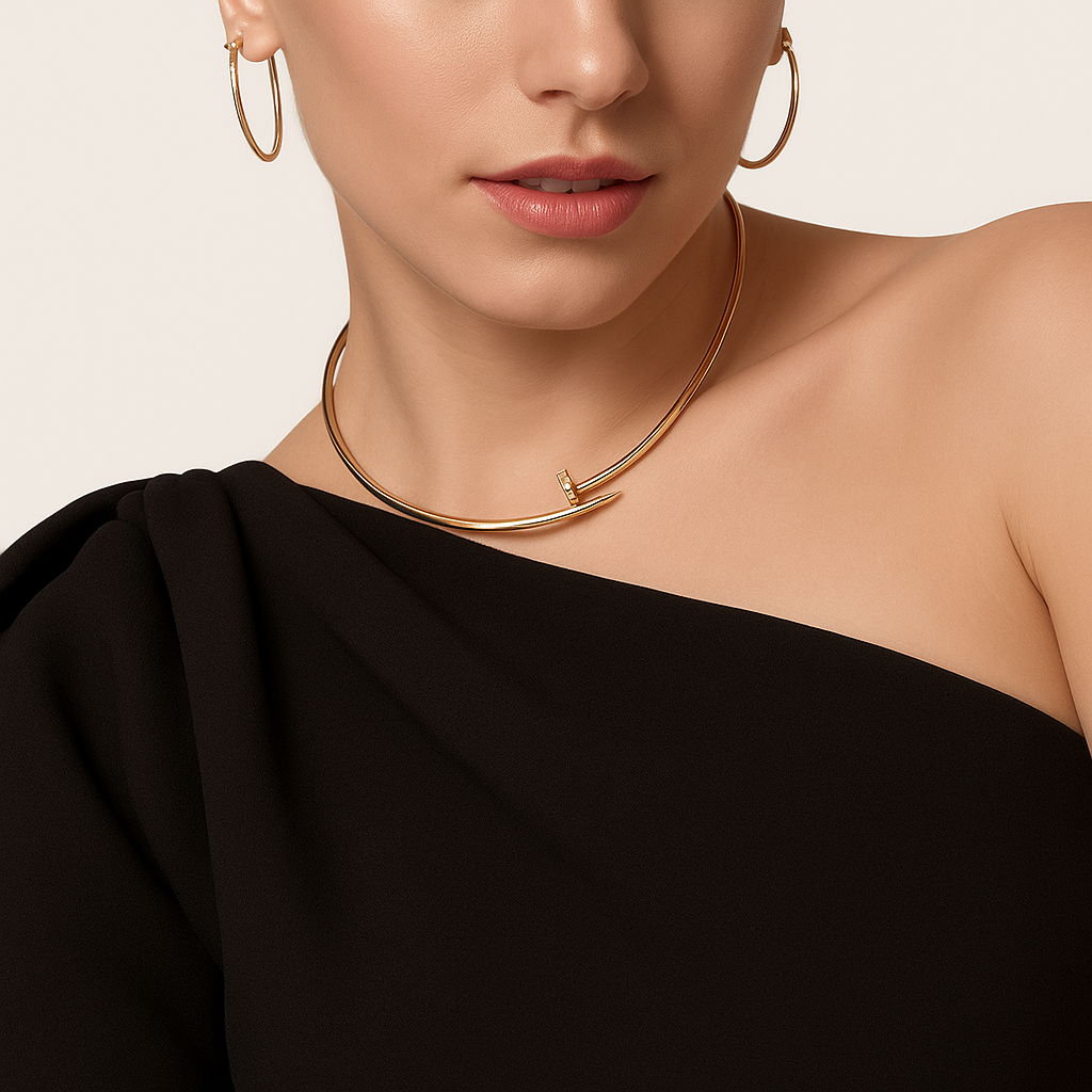 Collana Girocollo Chiodo con Cristalli