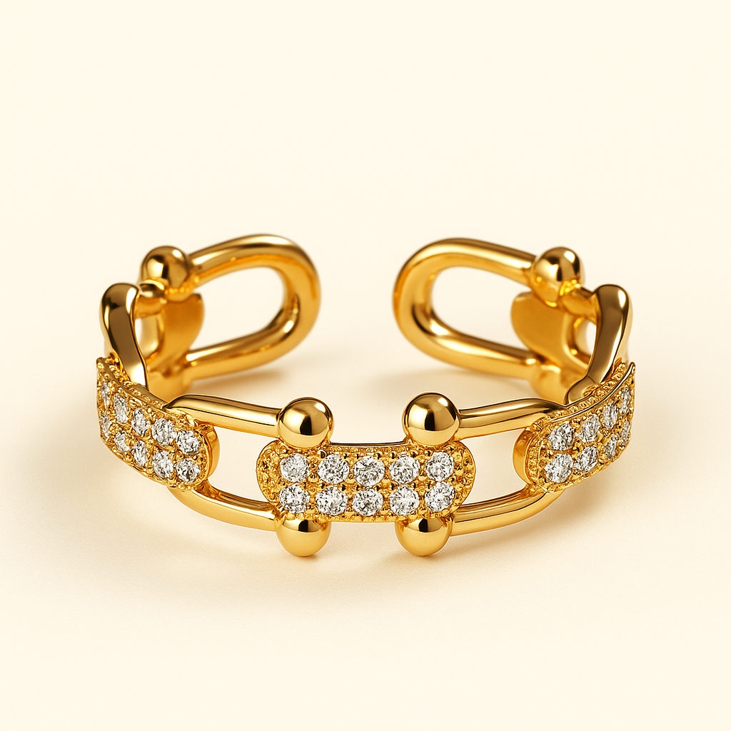 Anello Chloe a Onda