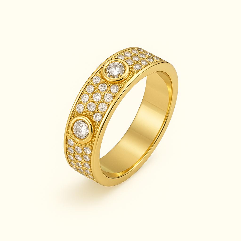 Anello Amore Pavé