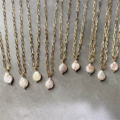 Collana Kos a Maglie con Perla